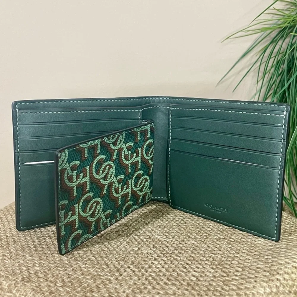 COACH Bifold Wallet with Removable Bifold Card Carrier NWT